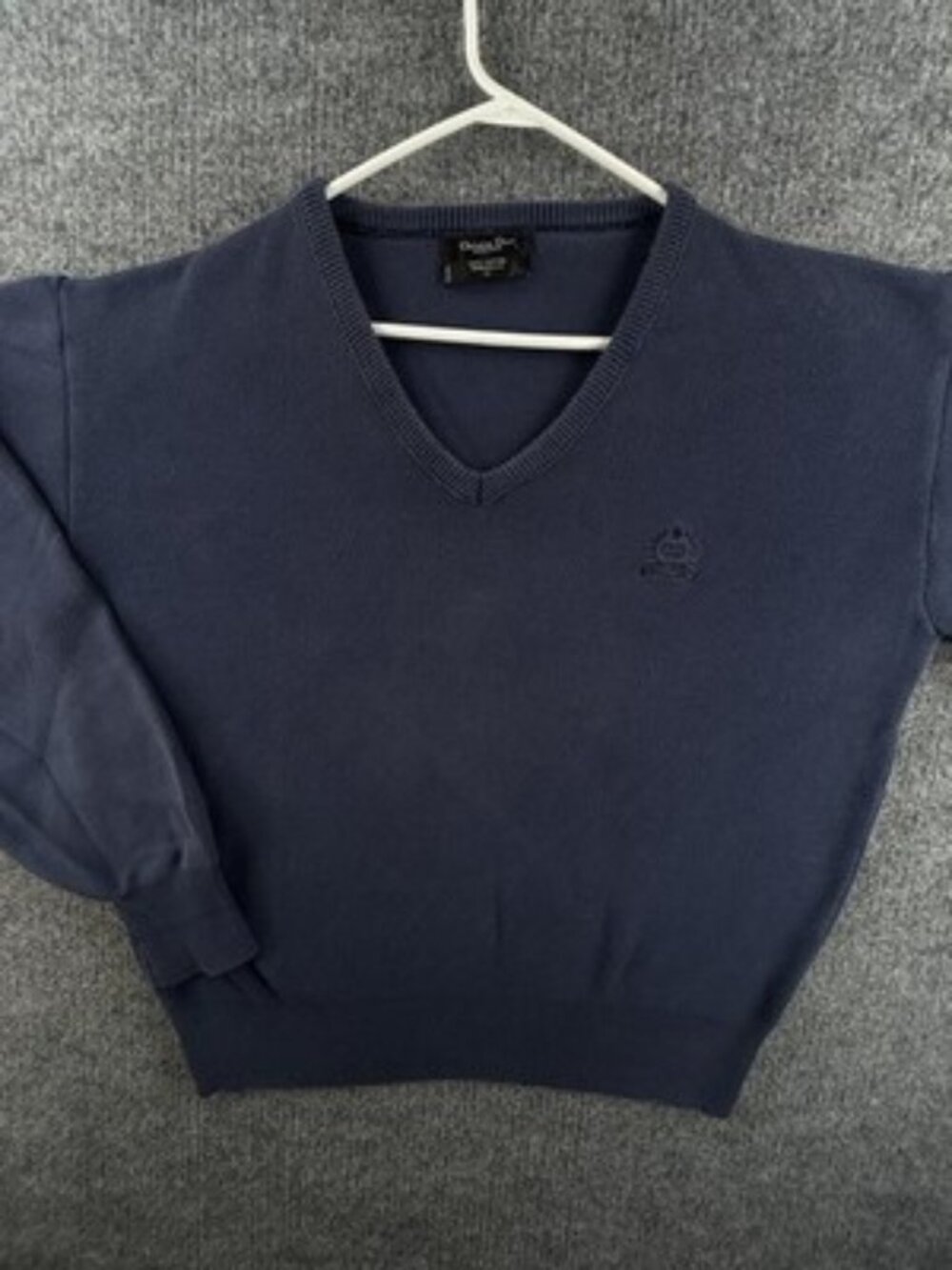 Christian Dior Monsieur Cotton Long Sleeve Sweater Mens Large Blue Pullover Knit